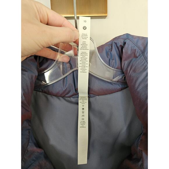 lululemon athletica Heathered Wild Indigo Wunder Puff Cropped Vest Size 10 - Picture 9 of 16